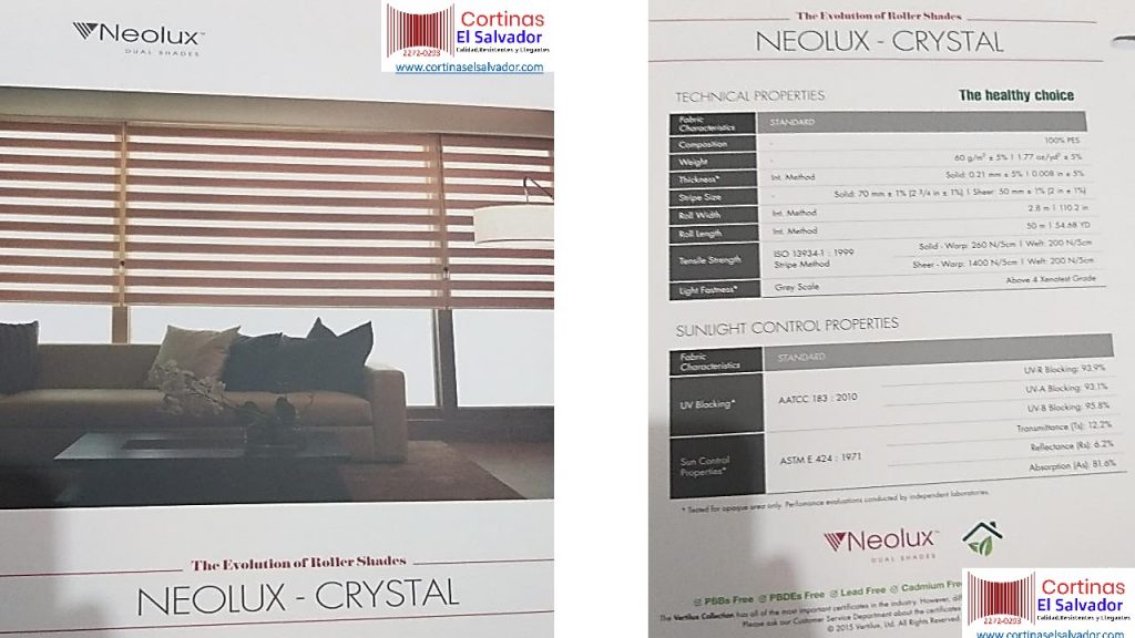 Cortinas Neolux Crystal - Dual Shades - Cortinas El Salvador-01